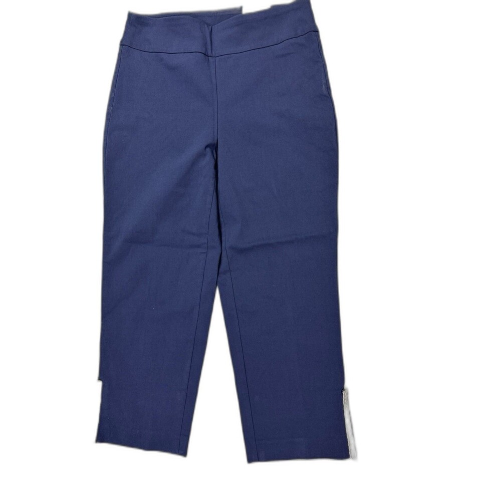 JM Collection Size XS Womens Pants Capri Blue Tummy Control Pull On Stretch